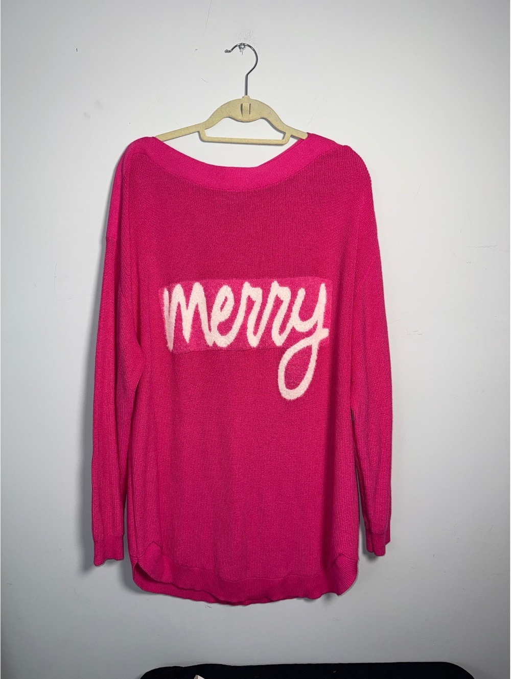 Astrologie Festive Hot Pink Merry Women’s Sweater Size XXL